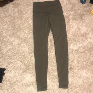 Olive green Lululemon leggings